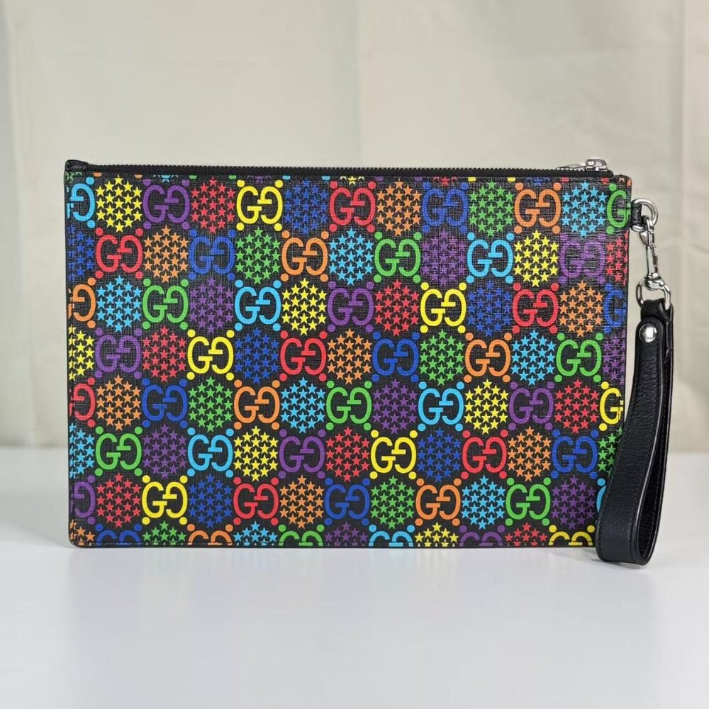 Gucci Clutch Psychedelic Print GG Coated Canvas - Picture 2 of 7